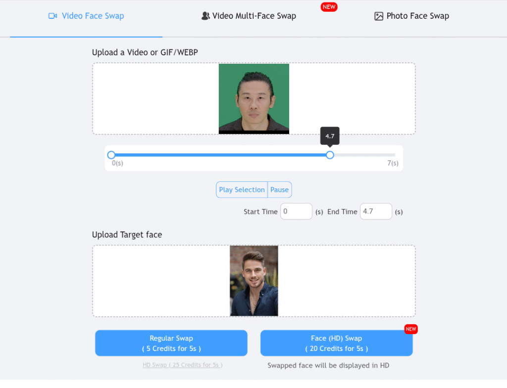 Remaker AI face swap video